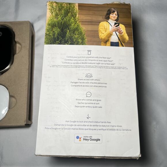 Google Nest x Yale Lock Tamper Proof Smart Lock Keyless Satin Nickel OPEN READ - Picture 10 of 12